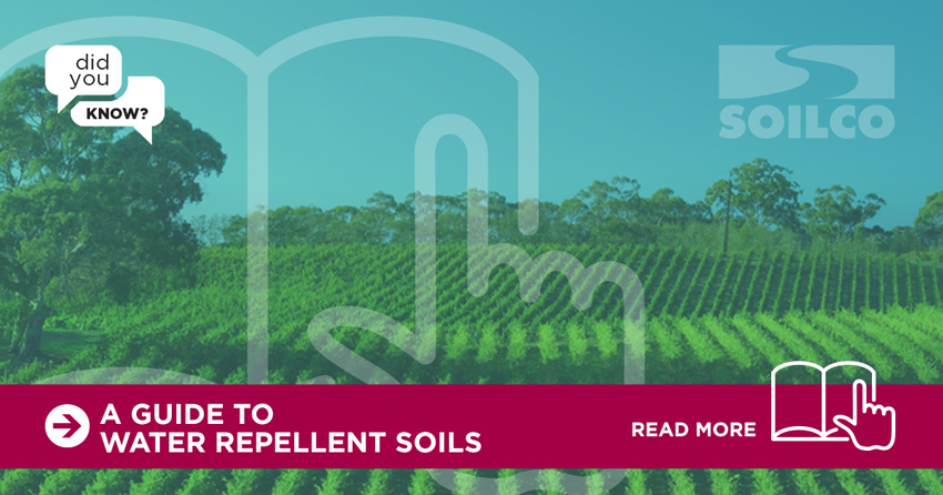 Water repellent soils